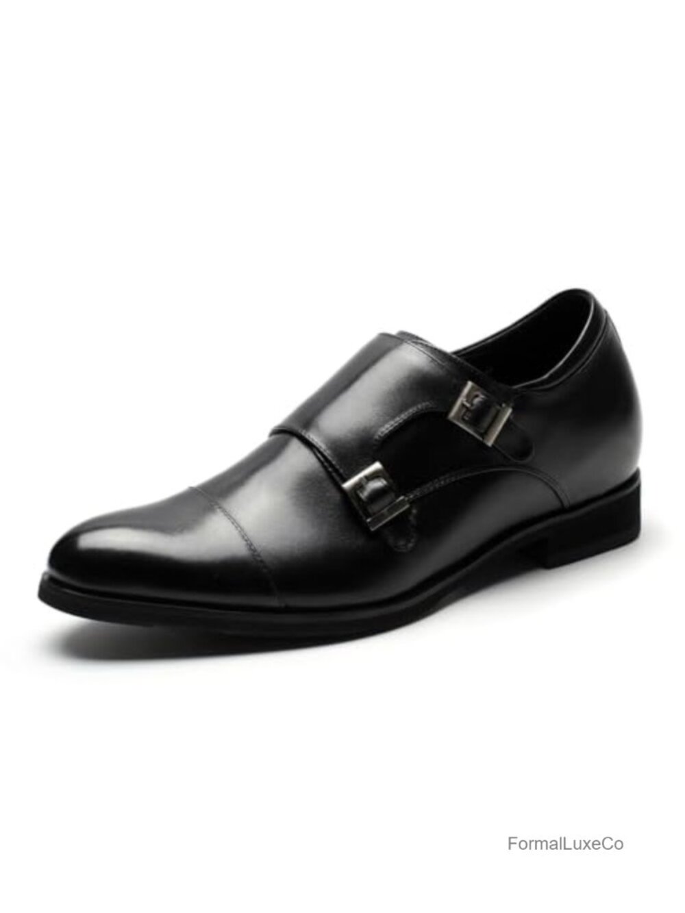 CHAMARIPA Monk Strap Dress Shoes Taller Invisible Lift Oxfords